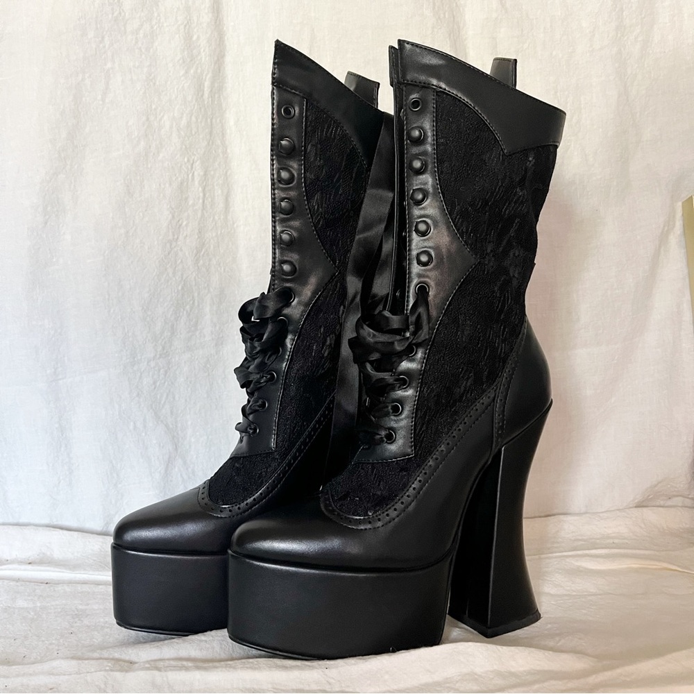 Dolls Kill Dark Restless Angel Platform Boot